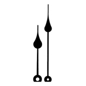 Комплект металлических стрелок, (90/65) цвет черный 754 фото на сайте Hobbymir.ru