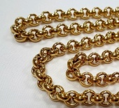 Цепь декоративная, звено d=9 мм,1м, металл, цв золото фото на сайте Hobbymir.ru