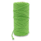 Веревка кручёная для макраме 100% Хлопок, 4мм х 100м(+/-1), цв. светло-зеленый фото на сайте Hobbymir.ru