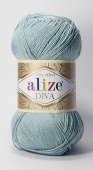 Пряжа ALIZE "DIVA" цвет мята, 100% микрофибра, 350м, 100гр фото на сайте Hobbymir.ru