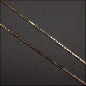 Цепочка с карабином, 45см, звено 0,5мм, ювелирная сталь, цв. золото фото на сайте Hobbymir.ru