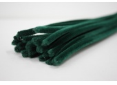 Проволока синельная 6мм*30см, цвет темно-зеленый фото на сайте Hobbymir.ru