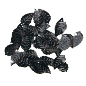 Пайетки листочки 'Астра' 13х25мм А50 черный гологр. 10 гр  фото на сайте Hobbymir.ru