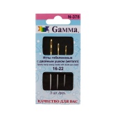 Иглы ручные "Gamma" гобеленовые с двойным ушком, №16-22, 3 шт фото в интернет-магазине Hobbymir.ru