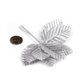 Листья тканевые на проволоке, 10шт, цв.12 серебро фото на сайте Hobbymir.ru