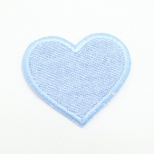 Аппликации клеевые сердце большое, цвет джинс фото в интернет-магазине Hobbymir.ru
