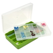 Коробка для мелочей "Тривол" пластик №3, цв салатовый фото в интернет-магазине Hobbymir.ru