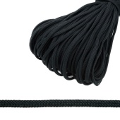 Шнур плетеный 8мм, полиэстер,  цв. 005 черный фото в интернет-магазине Hobbymir.ru