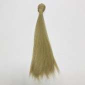 Волосы-тресс для кукол "Прямые" длина волос 25 см, ширина 100 см, цвет, мелирование св. русый фото на сайте Hobbymir.ru