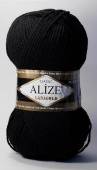 Пряжа ALIZE "Lanagold" цвет черный, 51% акрил, 49% шерсть, 240м, 100гр фото на сайте Hobbymir.ru