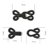 Крючки пришивные в оплетке 24мм цв. черный,2 пары фото в интернет-магазине Hobbymir.ru
