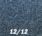 Бисер  круглый 12/0 цвет 12 серый прозрачный, 10 г фото на сайте Hobbymir.ru