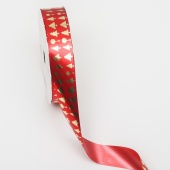 Лента для декора и подарков, ёлки, 2 см, цв. красный фото в интернет-магазине Hobbymir.ru