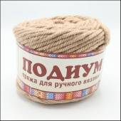 Пряжа Подиум цвет 188 топл.молоко, шерсть 50%, акрил 48%, лайкра 2%, 125м, 250гр фото на сайте Hobbymir.ru