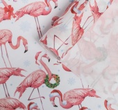 Бумага упаковочная крафтовая «Фламинго в колпаках», 50 × 70 см фото на сайте Hobbymir.ru