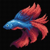 Алмазная мозаика "Рыбка красная", 20х20 (80*80 кл.) фото на сайте Hobbymir.ru