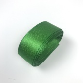 Лента сатин металлик 25мм * 3м, цв. зеленый фото в интернет-магазине Hobbymir.ru