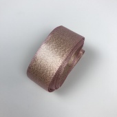 Лента сатин металлик 25мм * 3м, цв. св.розовый фото в интернет-магазине Hobbymir.ru